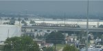 UP Express on the viaduct approaching Pearson Airport